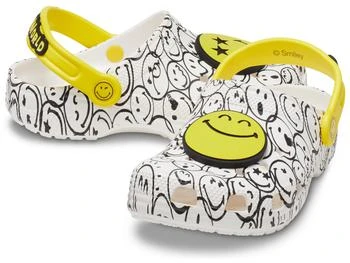 Crocs | Zappos Print Lab: SmileyWorld® Classic Clog (Little Kid/Big Kid) 7.5折, 独家减免邮费