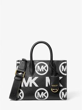 推荐Mirella Small Logo Embossed Pebbled Leather Crossbody Bag商品