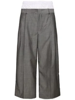 Hed Mayner | Pinstriped Mohair & Wool Pants,商家LUISAVIAROMA,价格¥8921