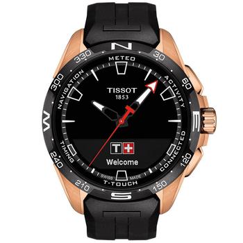 Tissot | Men's Swiss T-Touch Connect Solar Black Rubber Strap Smart Watch 48mm商品图片,