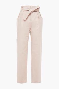 RED Valentino | Belted stretch-cotton tapered pants商品图片,2.5折