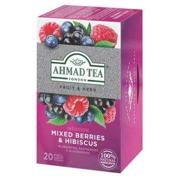 商品Ahmad Tea Mixed Berries & Hibiscus Herbal Tea (Pack of 3)图片
