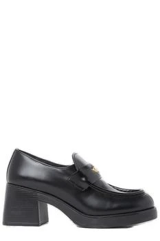 Miu Miu | Miu Miu Logo Plaque Penny Loafers 7.6折起