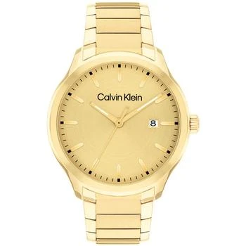 Calvin Klein | Men's 3H Quartz Gold-Tone Stainless Steel Bracelet Watch 43mm 