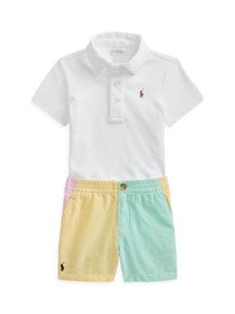 Ralph Lauren | Baby Boy's 2 Piece Polo Shirt & Oxford Shorts Set商品图片,3.9折