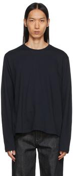 Jil Sander | Navy Cashmere Jersey Long Sleeve T-Shirt商品图片,4.7折