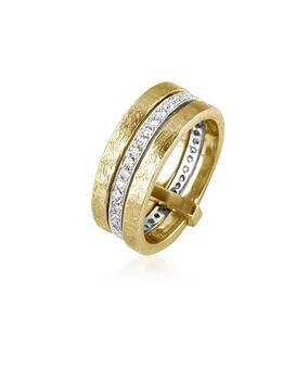 马尼拉, Torrini | Insieme Flamed Yellow and White Gold Triple Band  Ring商品图片 7.2折