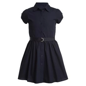 Nautica | Little Girls Uniform Belted Poplin Shirt Dress 5.9折