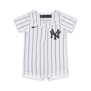 NIKE | Newborn and Infant Boys and Girls White New York Yankees Official Jersey Romper商品图片,