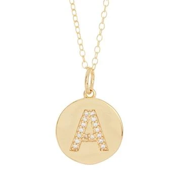 ADORNIA | Adornia Initial Circle Disc Necklace gold 6折, 独家减免邮费