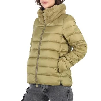 推荐Save The Duck Willow Green Mei Faux Fur Collar Jacket, Brand Size 2 (Medium)商品