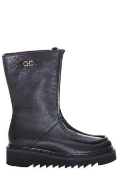 菲拉格慕鞋女靴, Salvatore Ferragamo | Salvatore Ferragamo Gancini Plaque Zip-Up Boots商品图片 7折起