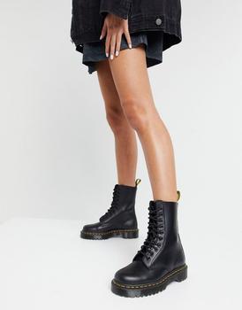 dr. martens bex, Dr. Martens | Dr Martens 1490 10 eye Bex boots in black商品图片 