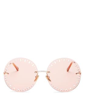 Chloé | Women's Rimless Round Sunglasses, 63mm商品图片,