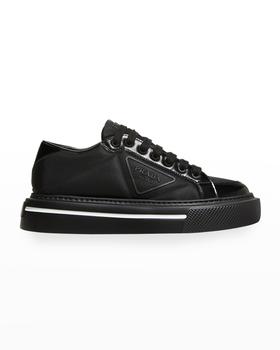 Prada | Leather Low-Top Tennis Sneakers商品图片,