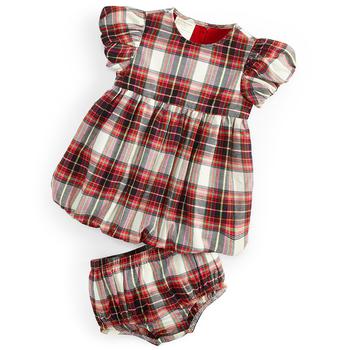 First Impressions | Baby Girls 2-Pc. Tartan Bloomers & Dress Set, Created for Macy's商品图片 