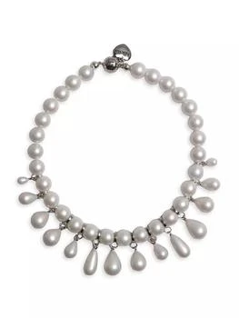 Julietta | Scarlet Silvertone & Imitation Pearls Necklace,商家Saks Fifth Avenue,价格¥2251