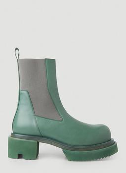 Rick Owens | Bogun Beatle Boots in Green商品图片,6折
