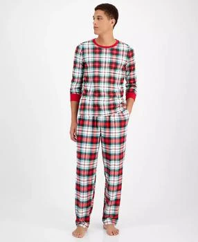 Holiday Lane | Men's Winterton Plaid Cotton Matching Family Pajamas Set, Created for Macy's,商家Macy's,价格¥183