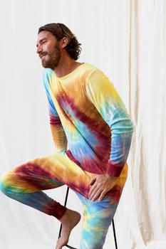 商品Leveret | Ombre Long Sleeve Top & Pants Pajama 2-Piece Set,商家Lord & Taylor,价格¥358图片