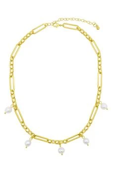 ADORNIA | Freshwater Pearl Drop Chain Necklace,商家Nordstrom Rack,价格¥187