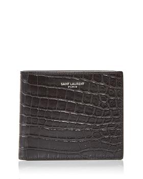 Croc Embossed Leather Bifold Wallet product img