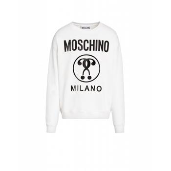 时尚莫斯奇诺卫衣男装, Moschino | Cotton Sweatshirt With Double Question Mark Print商品图片 