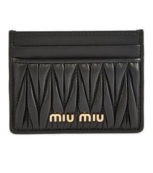 Miu Miu | Matelassé leather card holder商品图片,