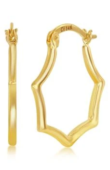 SIMONA | 14K Yellow Gold Geometric Hoop Earrings,商家Nordstrom Rack,价格¥1491