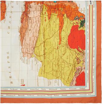 春装burberry围巾, Burberry | 橙色 Map Print 围巾商品图片 