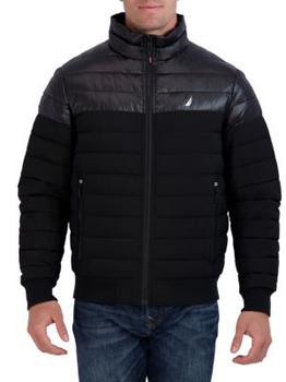 Nautica | Mixed-Media Quilted Puffer Jacket商品图片,3.9折