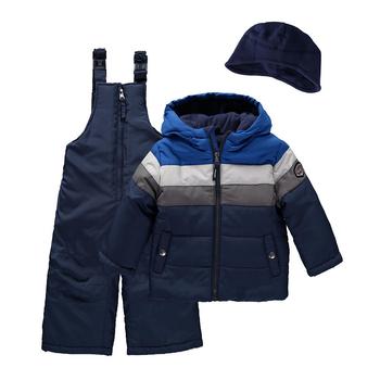 商品S Rothschild & CO | Baby Boys Color Blocked Jacket Snow Bib and Hat, 3 Piece Set,商家Macy's,价格¥456图片