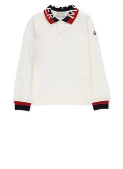 Moncler | Moncler Enfant Logo Detailed Long-Sleeved Polo Shirt 6.7折