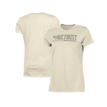 CHAMPION | Women's Cream Distressed Wake Forest Demon Deacons Classic T-shirt 