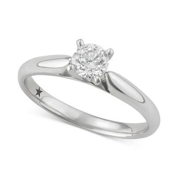 Macy's Star Signature Diamond | Solitaire Engagement Ring (1/2 ct. t.w.) in 14k  White or Yellow Gold,商家Macy's,价格¥17101