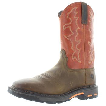 推荐Ariat Mens Workhog Leather Square Toe Cowboy, Western Boots商品