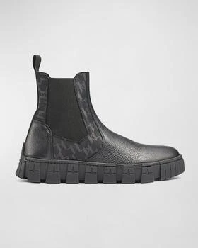 Karl Lagerfeld Paris | Men's Logo-Print Nylon & Leather Chelsea Boots 