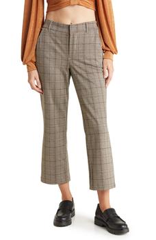 Democracy, Democracy | High Rise Plaid Crop Flare Trousers商品图片 5.7折