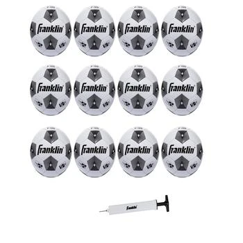 Franklin | Size 4 Competition 100 Soccer Balls - 12 Pack Deflated With Pump 