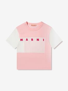 推荐Marni Pink Girls Block Colour Logo T-Shirt商品