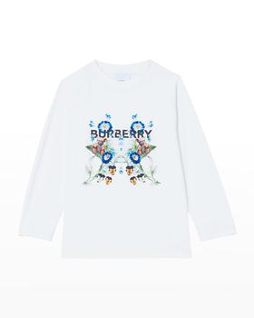 推荐Girl's Dutch Floral Logo Graphic T-Shirt, Size 3-14商品