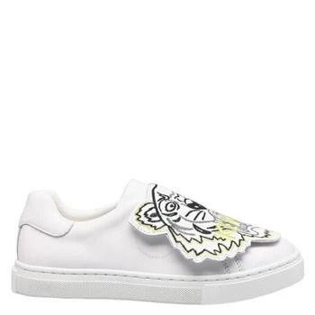 Kenzo | Girls White Tiger Icon Slip-On Sneakers,商家Jomashop,价格¥717