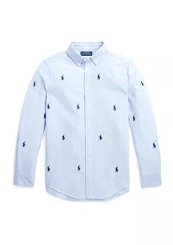 商品Ralph Lauren | Boys 8-20 Polo Pony Cotton Oxford Shirt,商家Belk,价格¥234图片