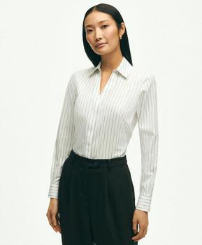 Brooks Brothers | Fitted Stretch Supima® Cotton Non-Iron Striped Dress Shirt商品图片,
