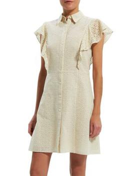 推荐Nova Eyelet Ruffle Sleeve Shirtdress商品