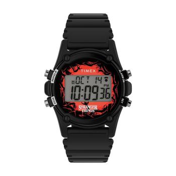 Timex | Women's Stranger Things Atlantis Black Resin Strap Watch 40mm商品图片,