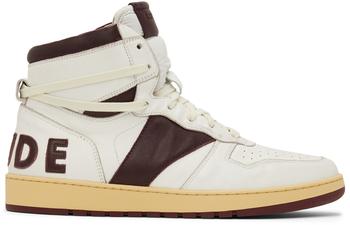 product SSENSE Exclusive White & Burgundy Rhecess Hi Sneakers image