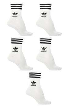 推荐Adidas Originals Mid-Cut Crew 5-Pack Socks商品