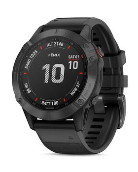 Garmin代购, Garmin | Fenix 6 Black Silicone Strap Smartwatch, 47mm商品图片 