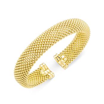 推荐Mesh Bangle Bracelet in 14k Gold over Sterling Silver商品